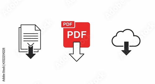 Download Document Icons: PDF, File, Cloud - Get Your Files Instantly