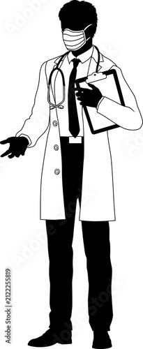 Silhouette doctor man medic...