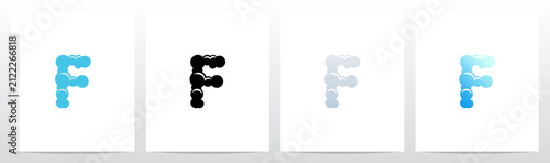 Cloud Smoke Fog Haze Shape Letter Initial Logo Design F