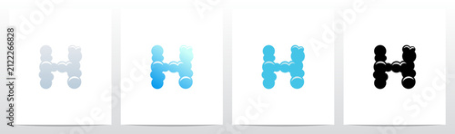 Cloud Smoke Fog Haze Shape Letter Initial Logo Design H