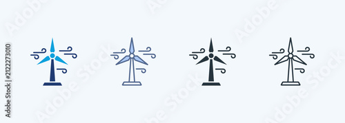 Wind Power Multiple Style Icon Collection