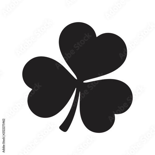 Clover Leaf black silhouette vector illustration