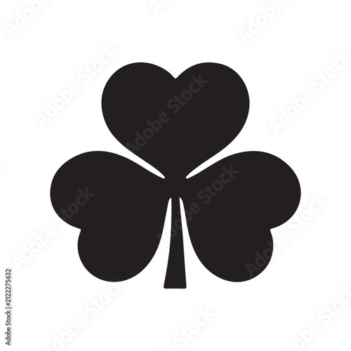 Clover Leaf black silhouette vector illustration