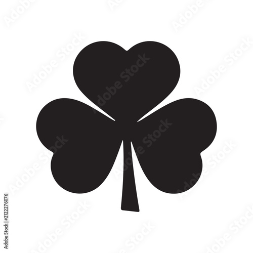 Clover Leaf black silhouette vector illustration