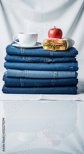 A Simple Stack: Jeans, Coffee, and Lunch