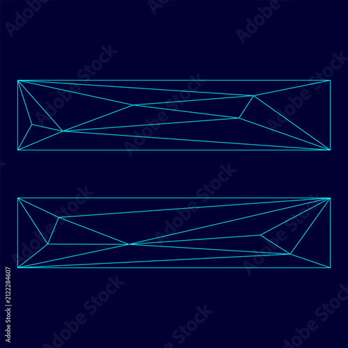 Photography Sign equally low poly triangulation triangulated polygonal electric cyan blue vi