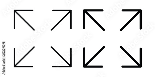 Bild auf Leinwand Expand icon outline art kit