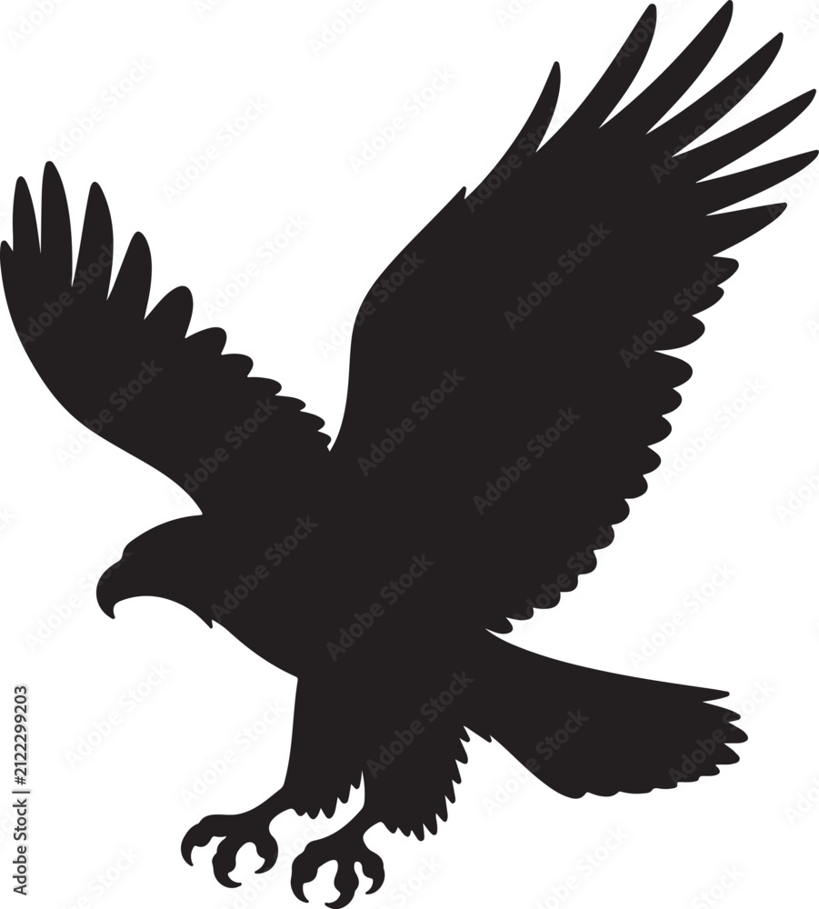 Fototapeta premium Osprey silhouette collection vector bird wildlife design.