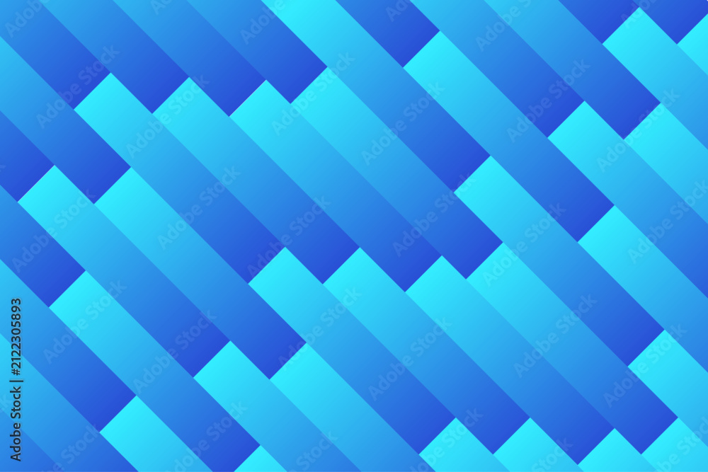 Fototapeta premium Geometric blue abstract vector background, overlapping diagonal squares pattern, modern gradient wallpaper for web banners