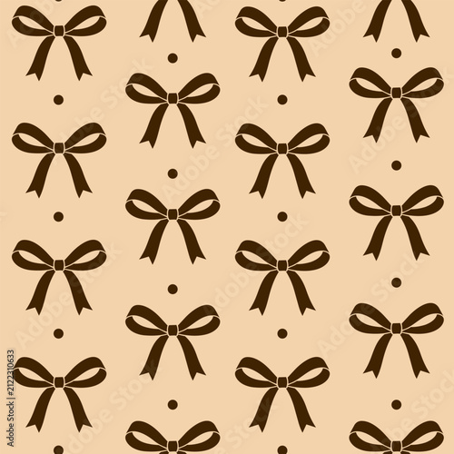Cute vintage bows seamless pattern backdrop