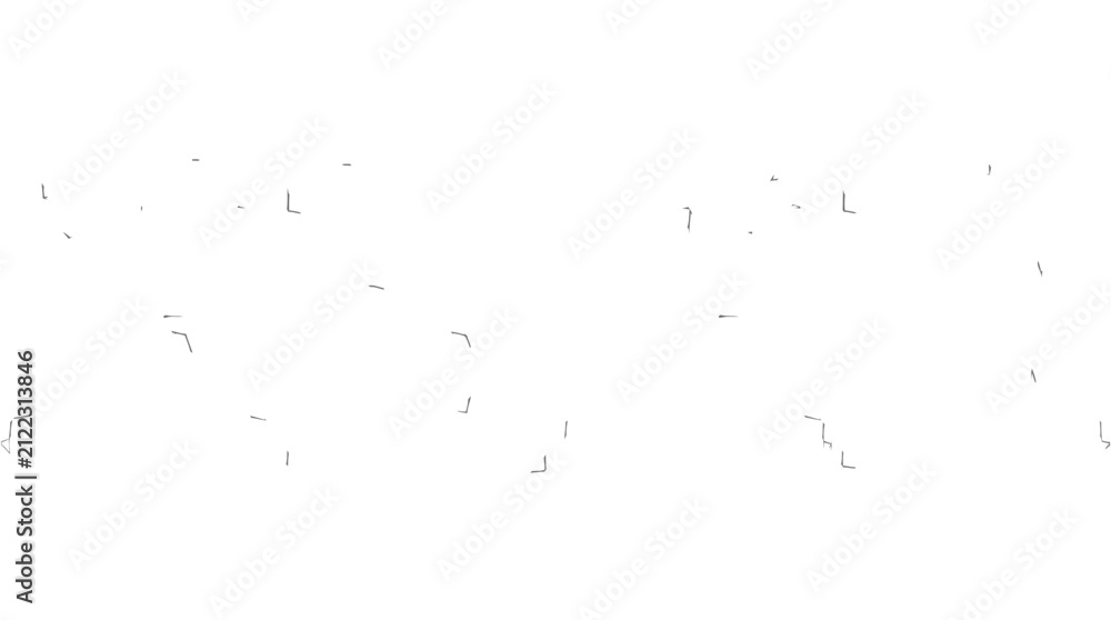 Obraz premium Grunge texture overlay featuring scattered small dark pencil marks on a plain white vector illustration background