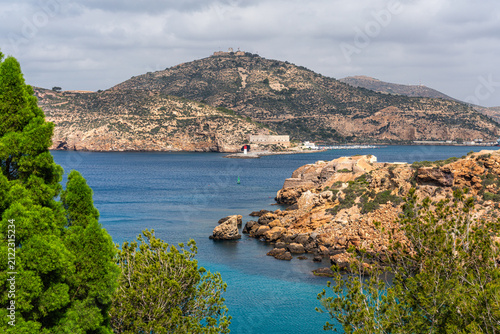 Scenic panoramic view in Cartagena,  Region of Murcia, Spain.