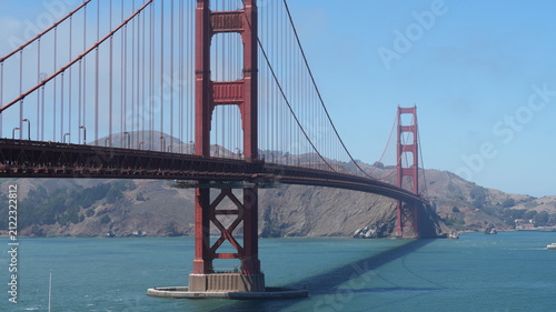 The golden gate bridge view which is located in San Francisco of the America