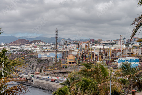Coastal Refinery and Industrial Area in Santa Cruz de Tenerife