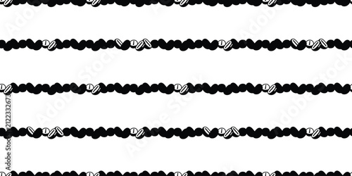 coffee beans seamless pattern cafe hot tea cup vector bakery water drinking cartoon doodle tablecloth gift wrapping paper tile background repeat wallpaper illustration scarf isolated design