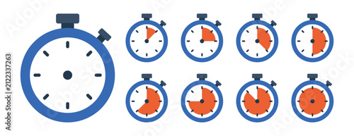 Vector Set of Timer Icon