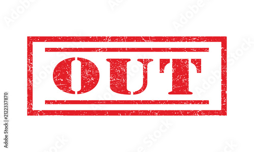 Vector Out Stamp Symbol. Out Stamp Icon