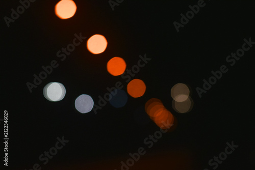 Blured night light. bokeh background, Blur concept . Abstract unfocused blured bokeh light dots background