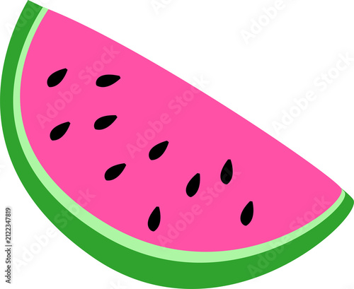 illustration of a watermelon pink slice