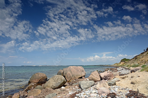 Küstendünen auf der Halbinsel Helnaes auf Fünen in Dänemark