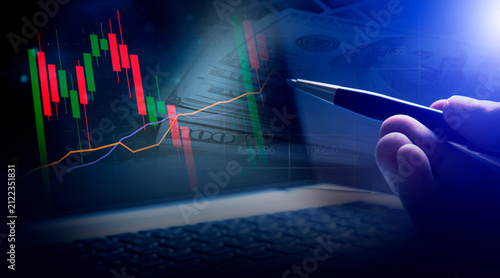stock market graph , investment strategy , income management