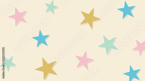 Minimalist pastel star pattern on light background illustration