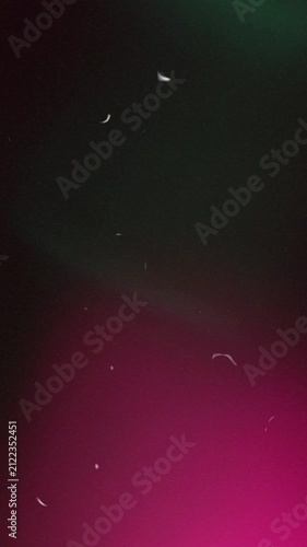Multicolored vintage light leaks and grain on black background