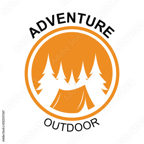 camping ground logo vector.