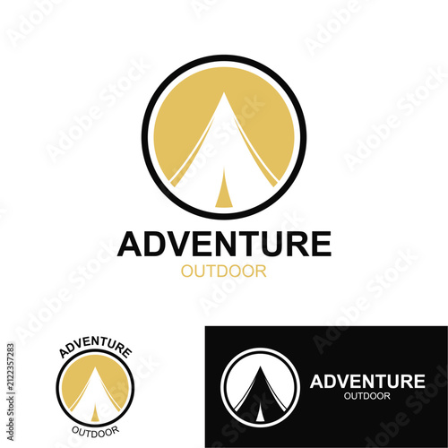 camping ground logo vector.