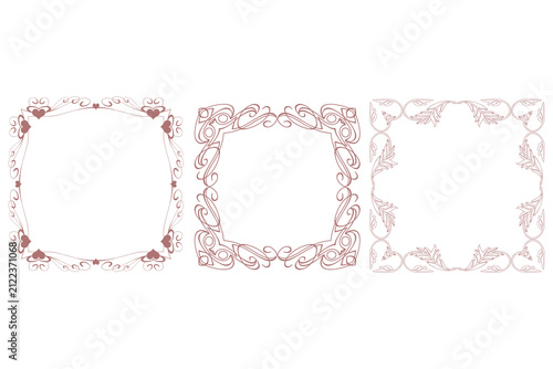 vintage floral frame. Rustic Cottagecore Watercolor Borders and Decorative Frames