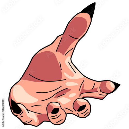 Devil hand giving gesture illustration