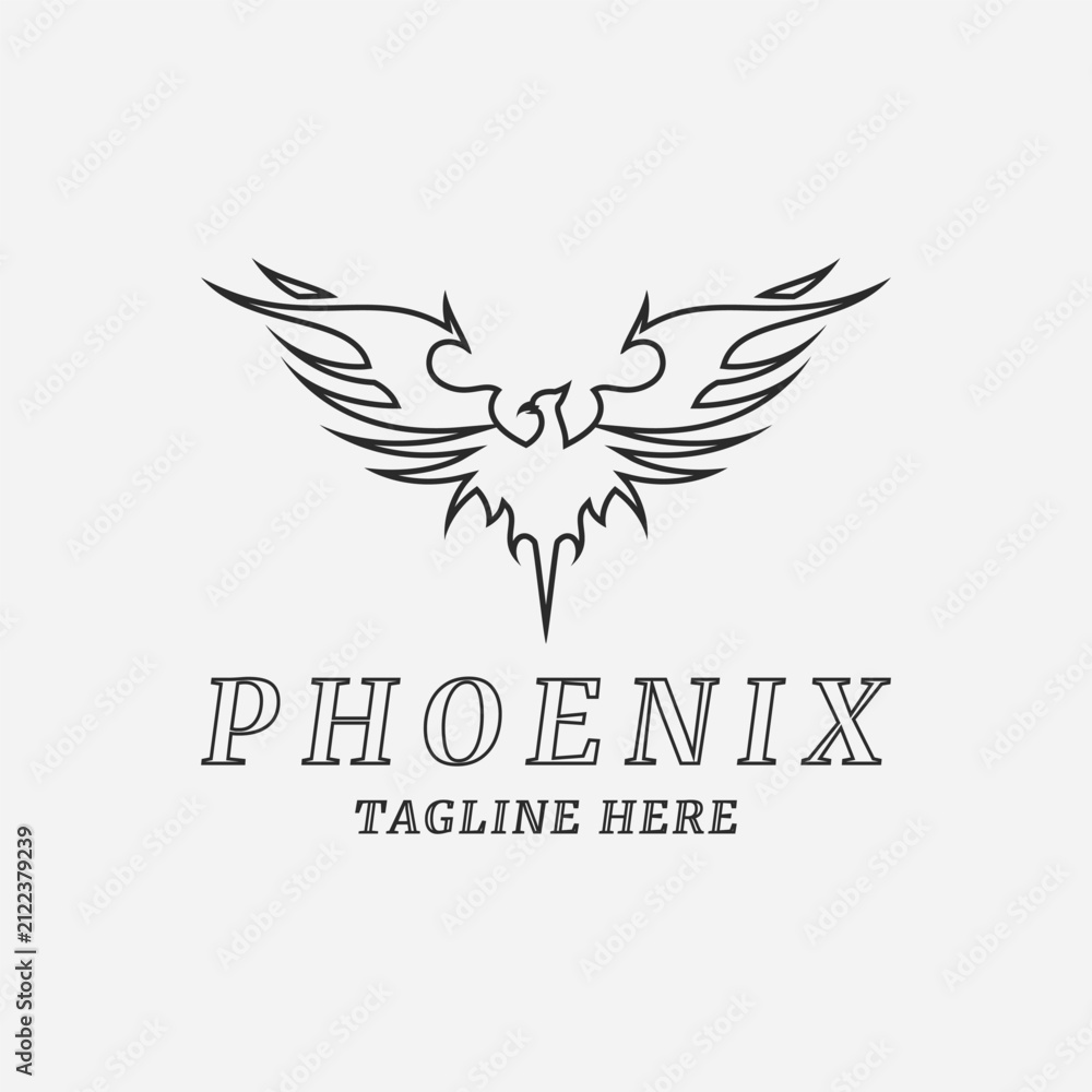 Fototapeta premium Phoenix Gradient Logo Design