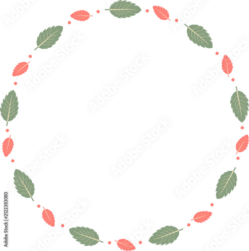 Leaves circle frame