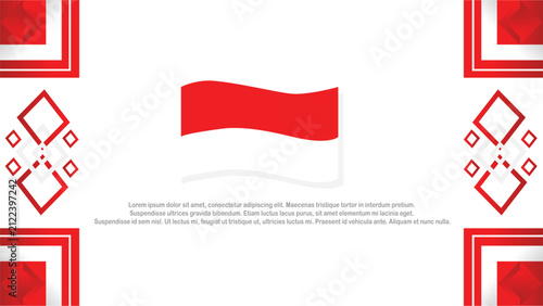 Indonesia Flag Abstract Background Design Template. Indonesia Independence Day Banner Wallpaper Vector Illustration