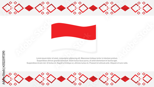 Indonesia Flag Abstract Background Design Template. Indonesia Independence Day Banner Wallpaper Vector Illustration