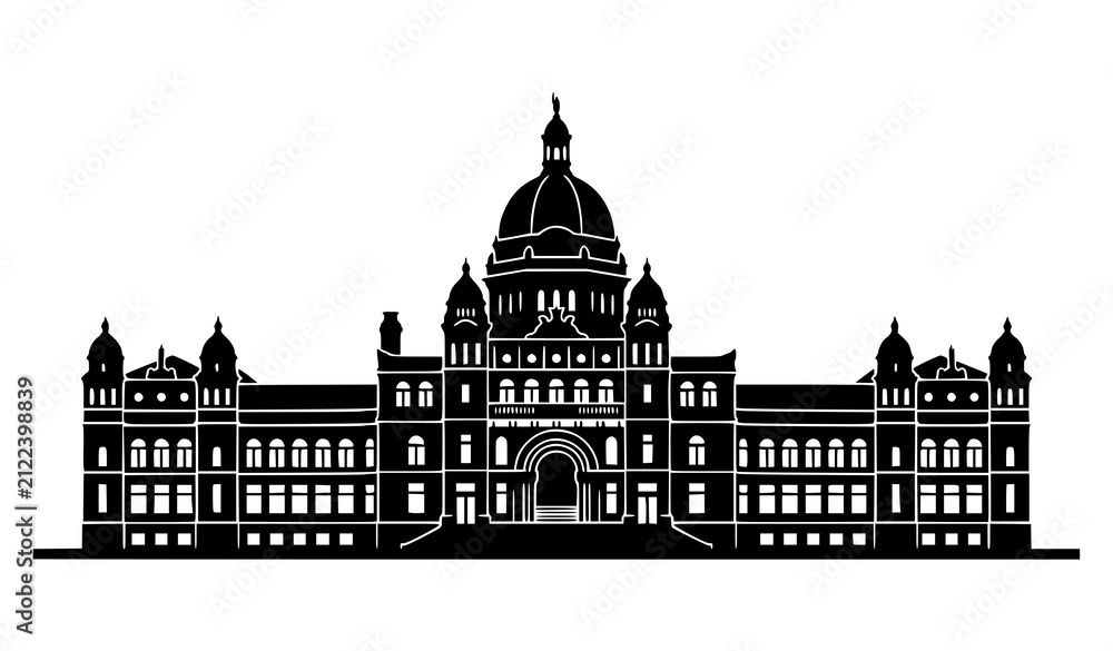 Obraz premium Legislative Assembly of British Columbia Silhouette Vector