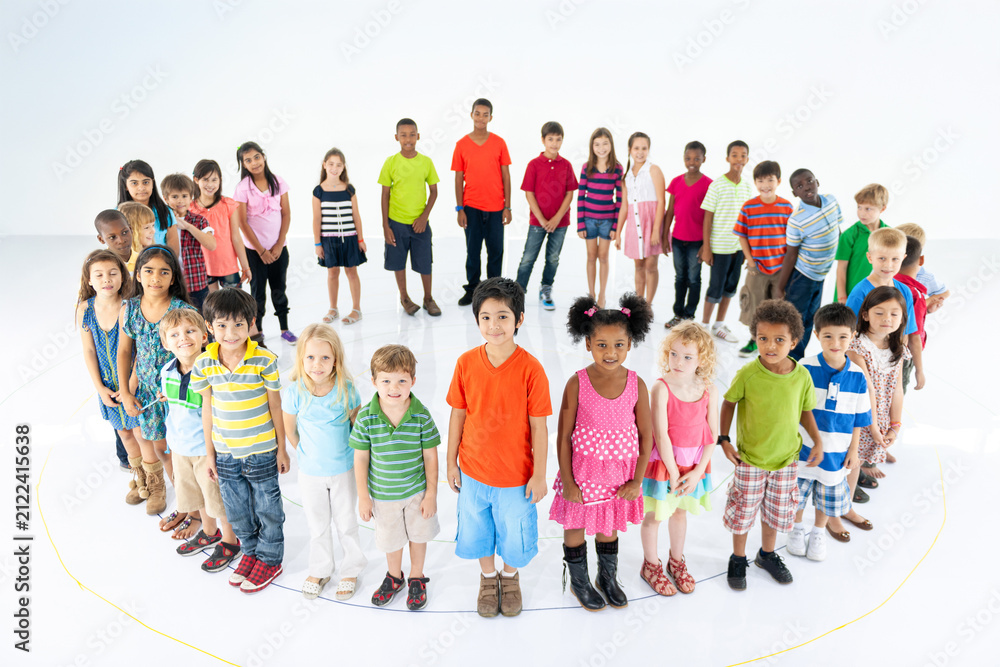Obraz premium Diverse children standing together photo