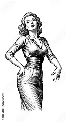 Vintage Woman Illustration ...