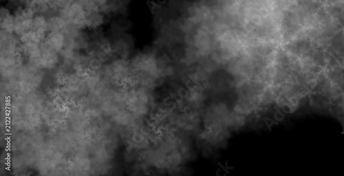 Abstract black and white smoke texture background featuring dense grey clouds and atmospheric fog for dramatic cinematic design layouts
