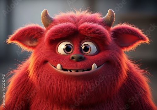 Crimson fluff, gentle gaze, soft focus.