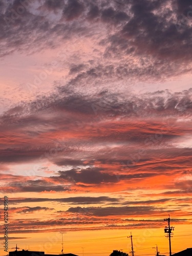 Photography sunset in the sky