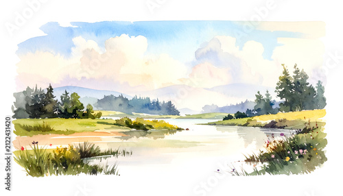 Watercolor Landscape Painti...