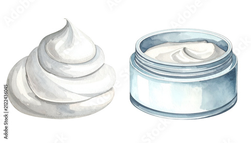 White Cream Swirl and Jar I...