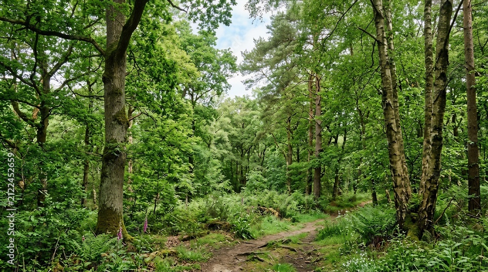 Fototapeta premium Lush woodland path
