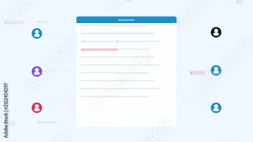 Sky Collaboration Real Time Sync Team Flat Design Loop