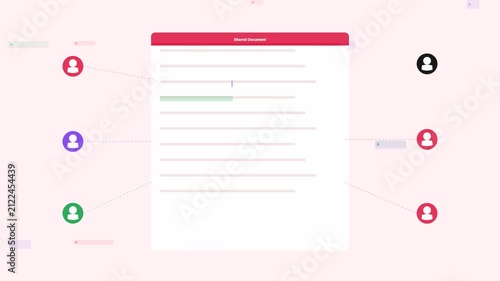 Rose Collaboration Real Time Sync Team Flat Design Loop