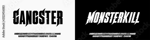Modern Bold Heavy Font. Typography urban style alphabet fonts for fashion, sport, technology, digital, movie, logo design, vector illustration, uppercase  lowercase and number