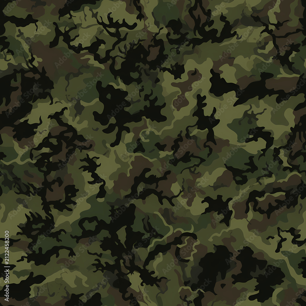 Fototapeta premium Camouflage Seamless Pattern