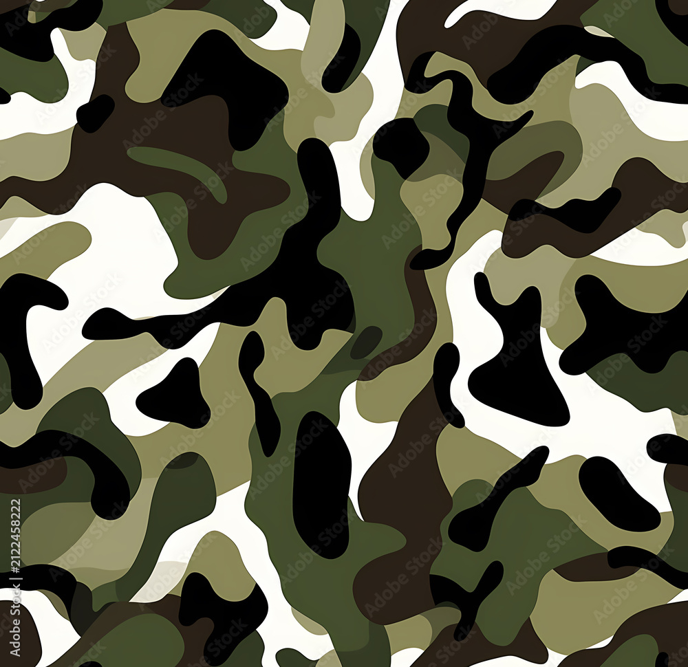 Naklejka premium Camouflage Seamless Pattern