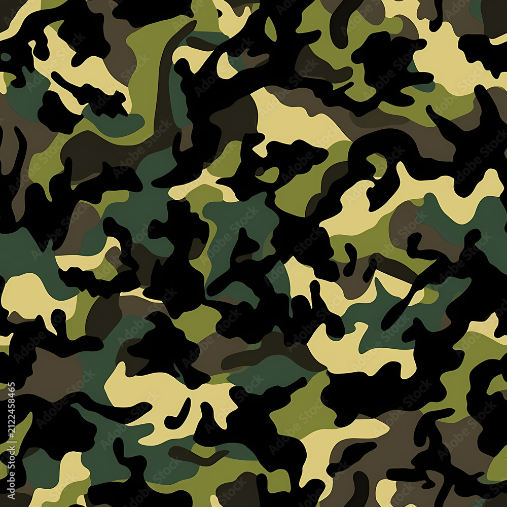 Naklejka premium Camouflage Seamless Pattern